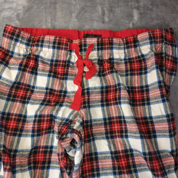 NOT FOR SALE J. Crew Womens Flannel Pajama Pants White-Out Plaid Sz S‎ Sleepwear - Picture 5 of 10